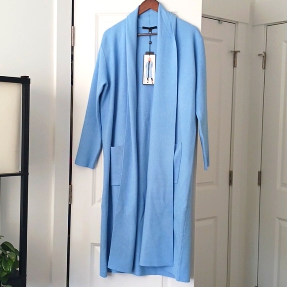 MAX Sport Jackets & Blazers - Blue Women's Long Coat/sweater NWT